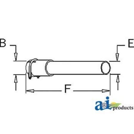 A & I PRODUCTS Extension Pipe 6" x6" x30" A-MM800